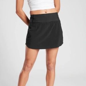 Athleta Run WIth It Skort Black Skirt NWOT